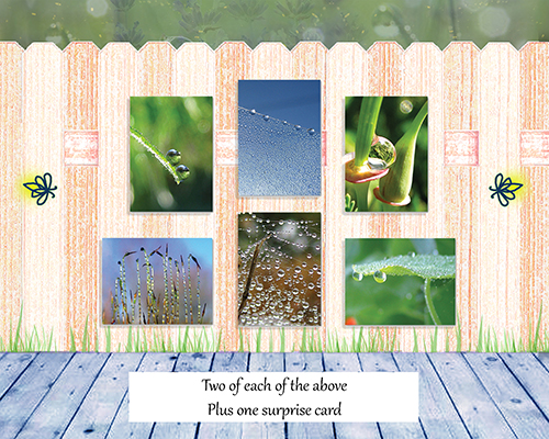 Dew Drops II Greeting Card Collection by The Poetry of Nature - front and back of box - Peaceful, soothing water drop note cards with poems